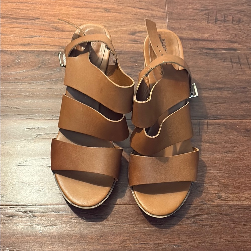 Brown Gladiator Sandals with Lace-Up Design